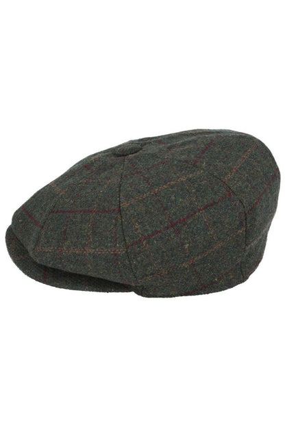 WOOL BLEND TWEED CHECK NEWSBOY CAP