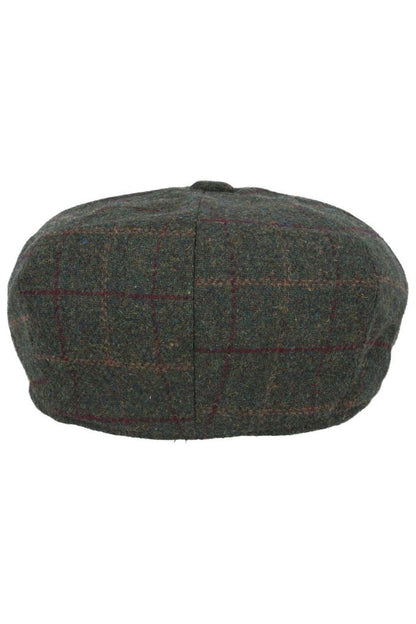 WOOL BLEND TWEED CHECK NEWSBOY CAP