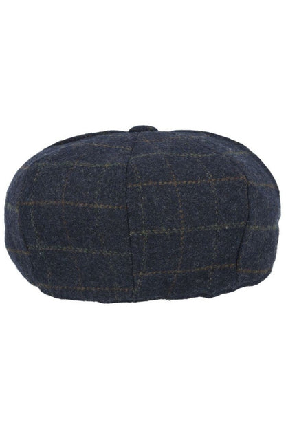 WOOL BLEND TWEED CHECK NEWSBOY CAP