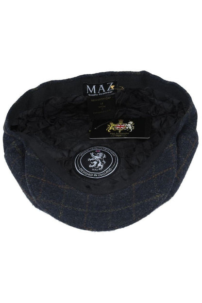 WOOL BLEND TWEED CHECK NEWSBOY CAP