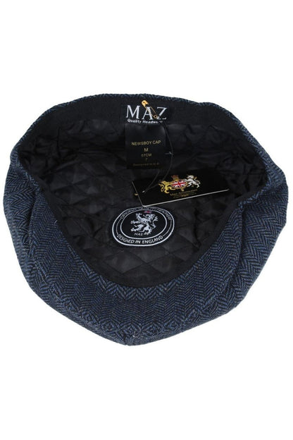 WOOL HERRINGBONE NEWSBOY FLAT CAP