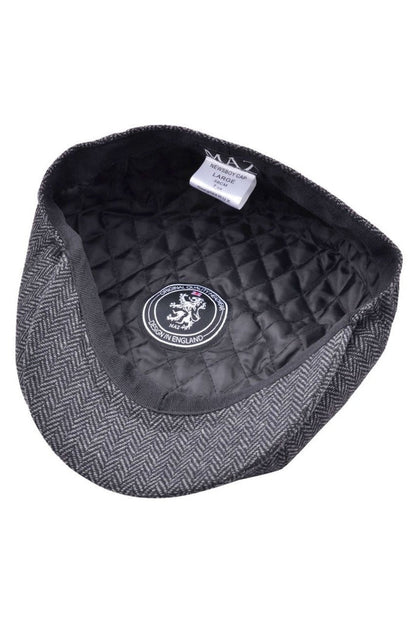WOOL HERRINGBONE NEWSBOY FLAT CAP