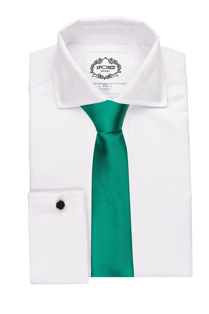 XPOSED - GREEN PREMIUM SATIN NECK TIE