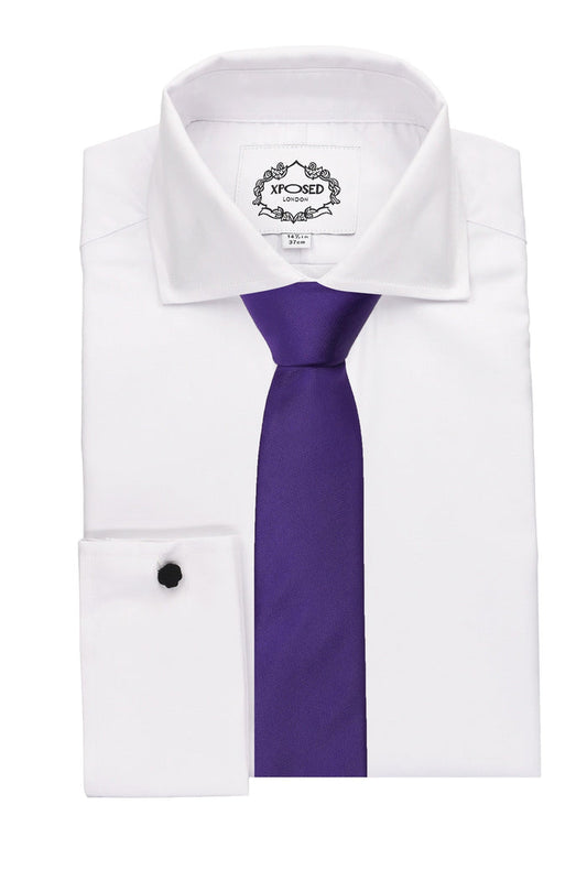 XPOSED - PURPLE PREMIUM SATIN NECK TIE