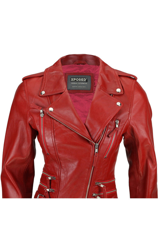 XPOSED BUCKLE STYLED BIKER JACKET