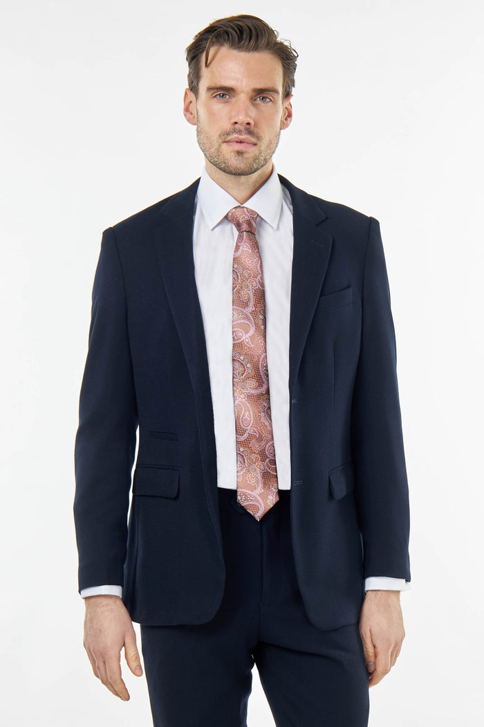 Zak - Men's Navy Blue Tailored Blazer