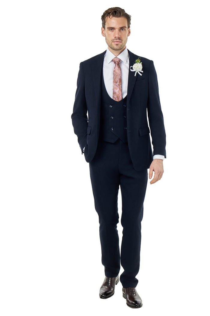 Zak - Men's Navy Blue Tailored Blazer