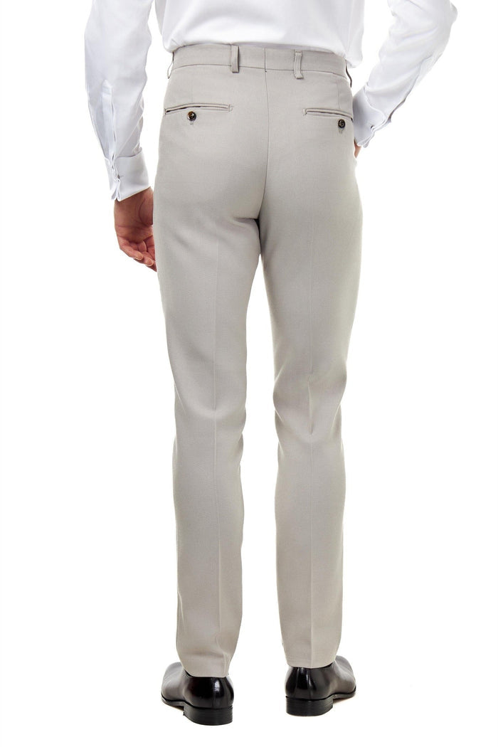 ZAK - TAILORED 3 PIECE WEDDING SUIT TAUPE HONEYCOMB